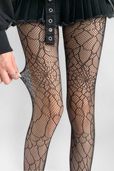 Dark Harajuku Gothic Spider Web Fishnet Tights