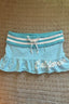 Blue Stripe Ruffle Mini Skirt