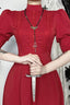 Gothic Puff Sleeve Maxi Dress