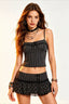 Asymmetrical Ruffle Print Mini Skirt