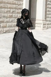 Lolita Vintage Runaway Princess Waist Cinching Maxi Dress