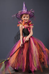 Witch Tutu Dress Kid Halloween Costume
