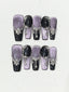 Purple Gradient Cat Eye Press On Nails