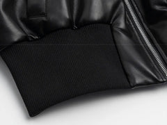 Short Thick PU Leather Jacket