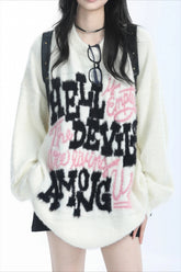 Y2k Vintage Christmas Slim Long Sleeve Chic Sweater