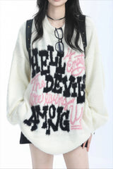 Y2k Vintage Christmas Slim Long Sleeve Chic Sweater