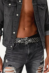 Street Punk Flame Studded Belt