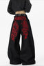 Red Dragon Motif Denim Pants