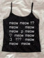 Subculture Letter Print Fitted Tank Top