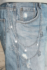 Punk Pentagram Pendant Waist Chain