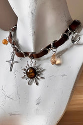 Vintage Mystic Astrology Choker Necklace