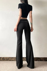 Studded Belt Gothic Punk Cargo Pant
