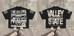 Punk Graffiti Print Short Sleeve T-shirt