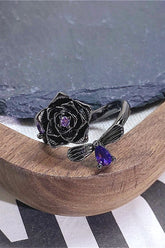 Vintage Gothic Flower Serpent Layered Ring