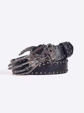 Skull Palm Pattern Punk Belt