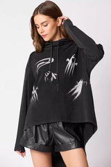 Halloween Ghost Print Hoodie