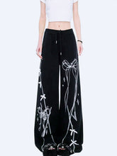 Retro Gothic High Waist Washed Baggy Pant