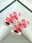 Gothic Blood Red Cross Press On Nails