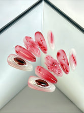 Gothic Blood Red Cross Fake Nails