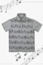Music Staff Print Polo Collar T-Shirt