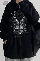 Gothic Skeleton Zip Up Hoodie