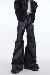 PU Leather Deconstruction Pants