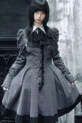 Dark Sweet Lolita Striped Mini Dress