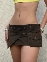 Leather Rivet Big Pocket Skirt