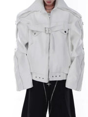 Oversized Faux Leather Jacket