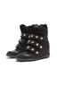 Star-Studded Velcro Wedge High-Top Sneakers