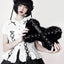 Y2K Darkness Style Fashion Gothic Rivet Bone Subculture Bag Black Halloween