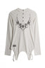 Dark American Studded Hooded V-neck Loose T-shirt