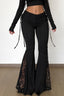 Lace Panel Tie Detail Pants