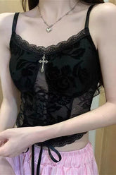 Dark Gothic Lolita Lace Patchwork Corse