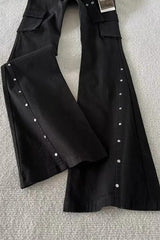 Retro Dark Gothic Flared Pants