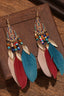 Tassel Feather Boho Vintage Earings