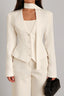 Collarless Shaped Button Front Coats