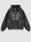 Gothic Oversized Zip-Up Hoodie