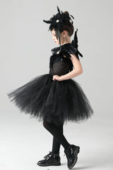 Black Swan Dress Kid Halloween Costume