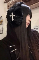 Gothic Lolita Lace Bow Earmuff