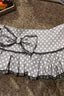 Polka Dot Lace Ruffle Pleated Mini Skirt