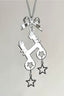 Y2K Bow & Musical Note Pendant Necklace
