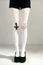 Cross Letter Graphic Full Length Socks