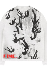 Gothic Scarlet Mystery Texture Layered T-shirt