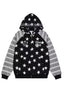 Star Body Stripe Sleeve Hoodies