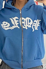 Street Style Zipper Pullover Hoodie