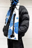 Punk Anime Skeleton Striped Knitted Scarf
