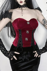 Gothic Vintage Backless Tube Top Corset