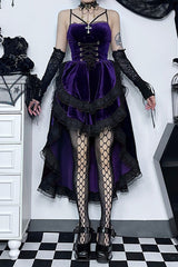 Gothic Lace-Up Waist Halloween Dress