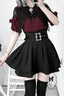 Lace Collar Puff Sleeve Skirt Sets